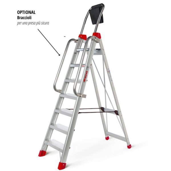 SCALA PROFESSIONALE A FORBICE IN ALLUMINIO DOMUS