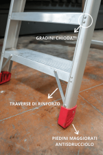 SCALA PROFESSIONALE A FORBICE IN ALLUMINIO DOMUS