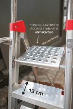 SCALA PROFESSIONALE A FORBICE IN ALLUMINIO DOMUS