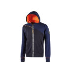 FELPA blue CON CAPPUCCIO REGOLABILE E FULL ZIP CENTRALE JUPITER