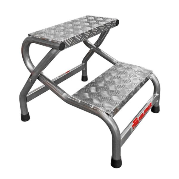 SGABELLO FARAONE SGA02 ALLUMINIO CON 2 GRADINI ANTISCIVOLO