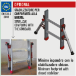 SCALA SINGOLA IN ALLUMINIO FARAONE T.1 DA 7 A 19 GRADINI