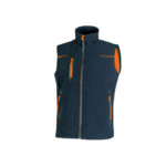 GILET DA LAVORO U POWER UNIVERSE IN SOFTSHELL E MEMBRANA U-TEX blu e arancione