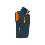 GILET DA LAVORO U POWER UNIVERSE IN SOFTSHELL E MEMBRANA U-TEX blu e arancione