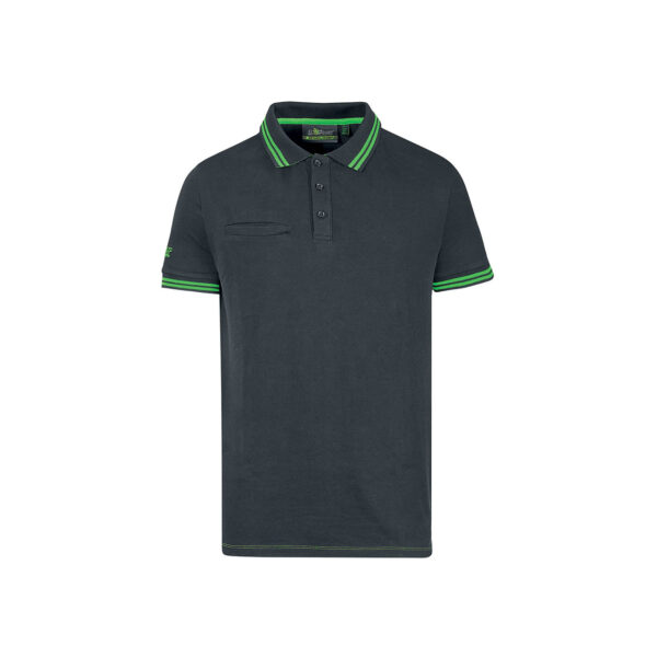 POLO DA LAVORO MANICA CORTA DA UOMO IN COTONE U POWER WAY colore verde asfalto