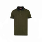 POLO DA LAVORO MANICA CORTA DA UOMO IN COTONE U POWER WAY verde scuro