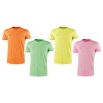 T-SHIRT MANICA CORTA IN COTONE FIAMMATO U POWER FLUO