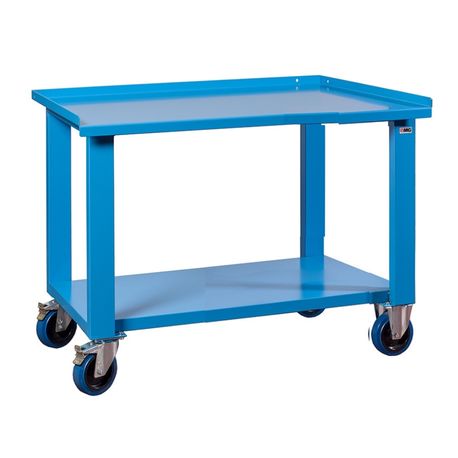 BANCO DA LAVORO 100CM SU RUOTE CON PIANO IN LAMIERA MG132