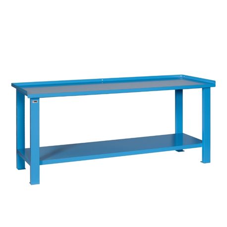 BANCO DA LAVORO MONOBLOCCO 200CM CON PIANO IN LAMIERA MG103