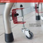 ruote retrattili per SGABELLO 4 GRADINI FARAONE IN ALLUMINIO CON PARAPETTO SGP04