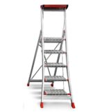 SGABELLO 5 GRADINI FARAONE IN ALLUMINIO CON PARAPETTO SGP05